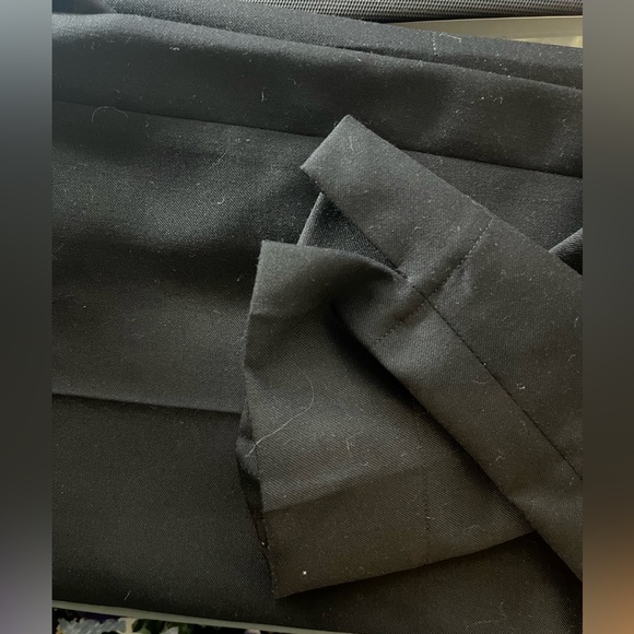 Band of Outsiders Black Straight Leg Trousers with small pant leg slit Size 2 - Picture 2 of 7